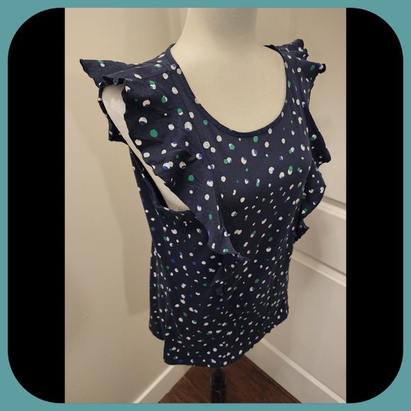 JOE FRESH || Sleeveless Ruffle Top (SIZE L) - Picture 2 of 7